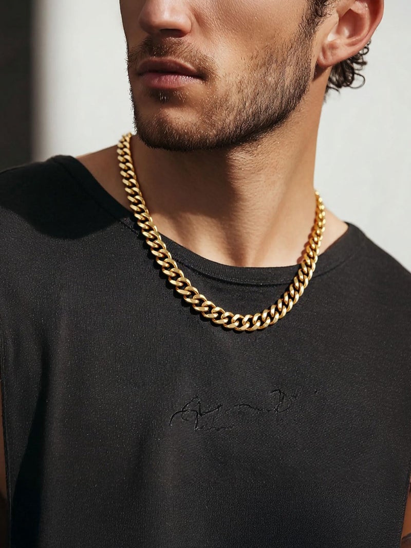 ChainsPro 18K Yellow Gold Filled Fashion Miami Link Chain 12mm 18inch Huge Necklace Golden - Image 3